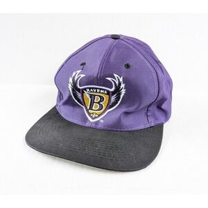 Vintage Baltimore Ravens Hat Original Logo 90s NFL Purple Snapback Logo 7